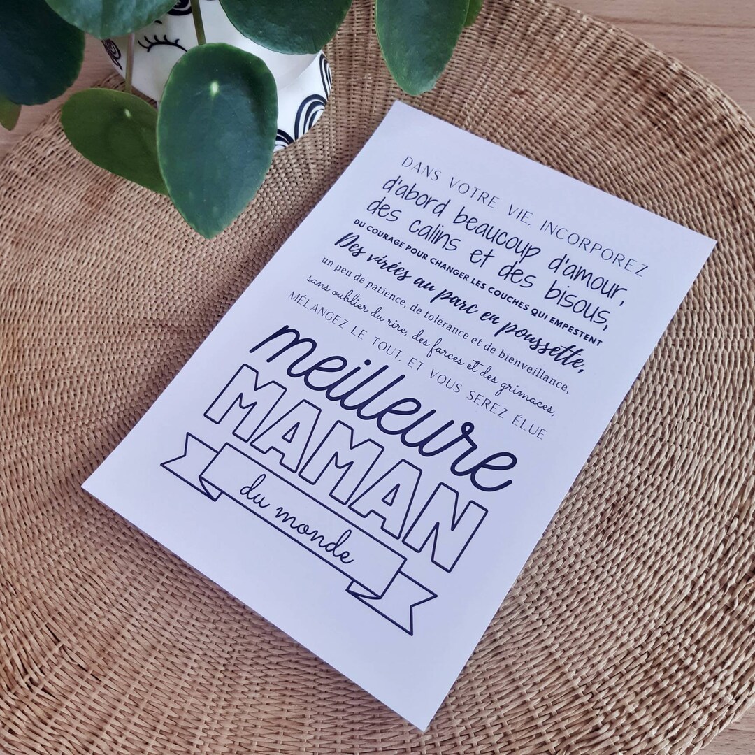 A5 Format Poster for Mom Dad Godmother Godfather Grandma - Etsy