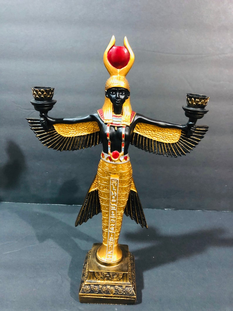 11.25 Estatua de la Diosa Egipcia Isis Alado Estatua Etsy