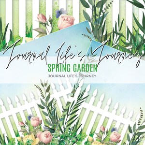 Spring Garden Journal Pages Printable Scrapbook Papers Graphic Digital Download