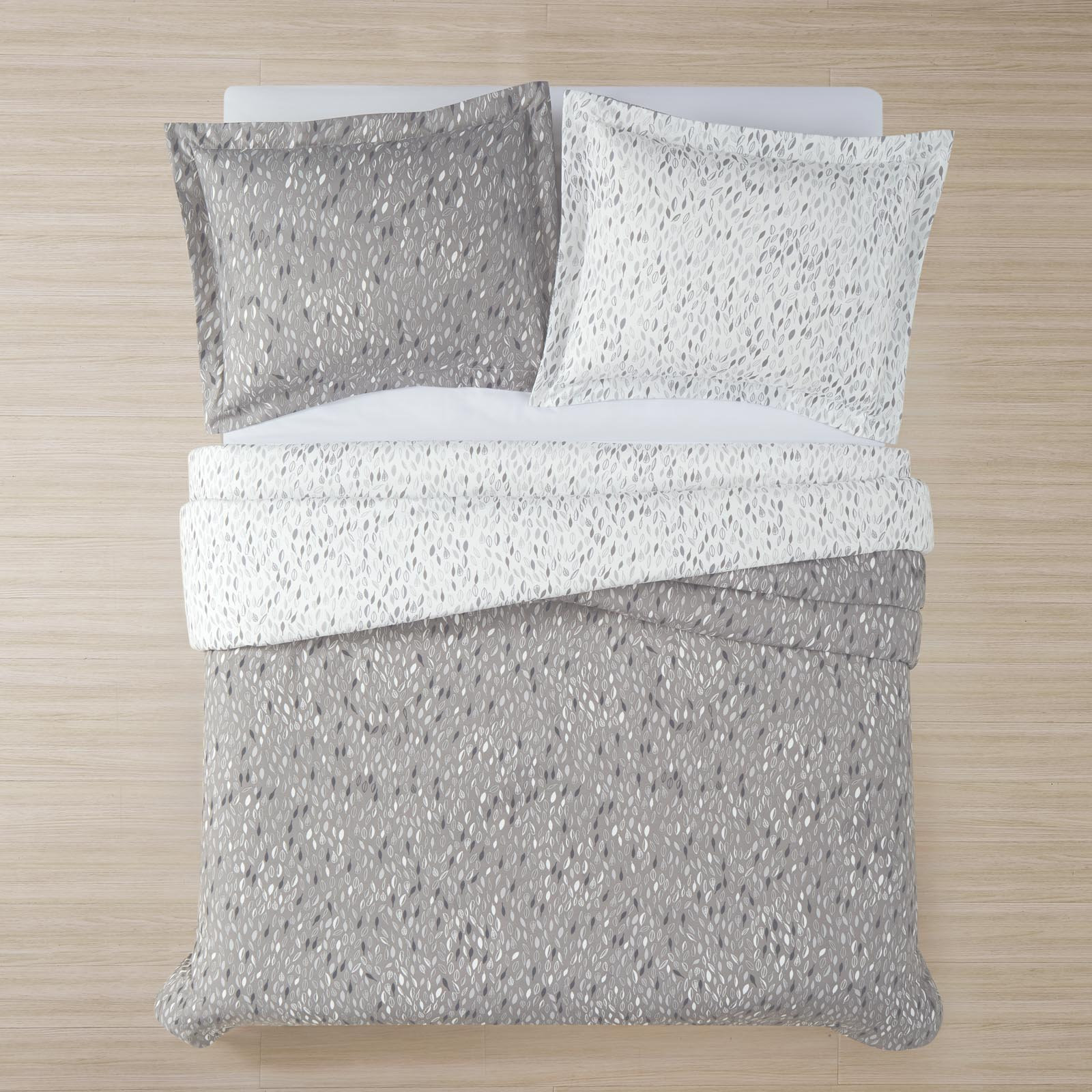 Botanical Leaves Reversible Duvet Cover Set Etsy