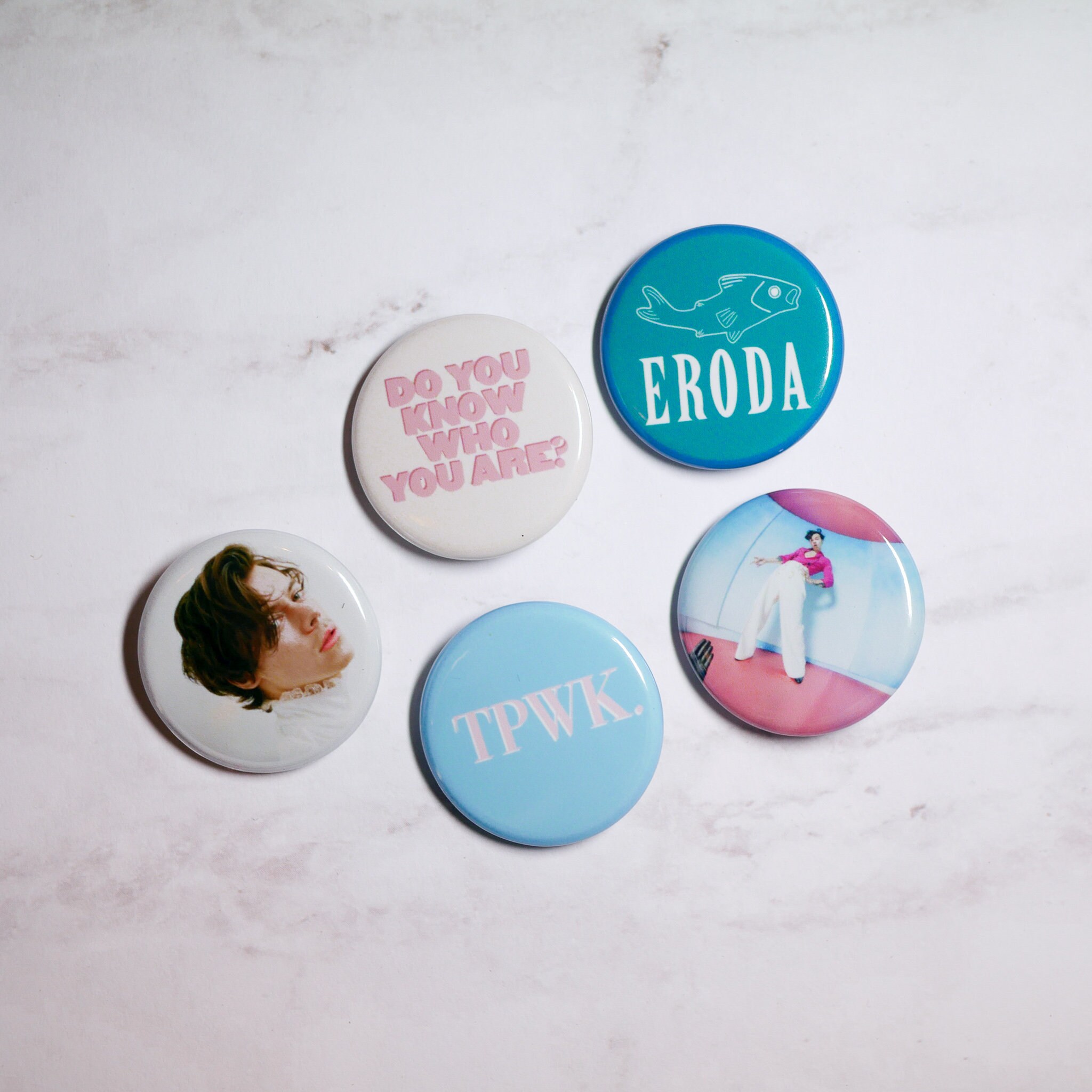 Harry Styles Buttons - 5 PACK