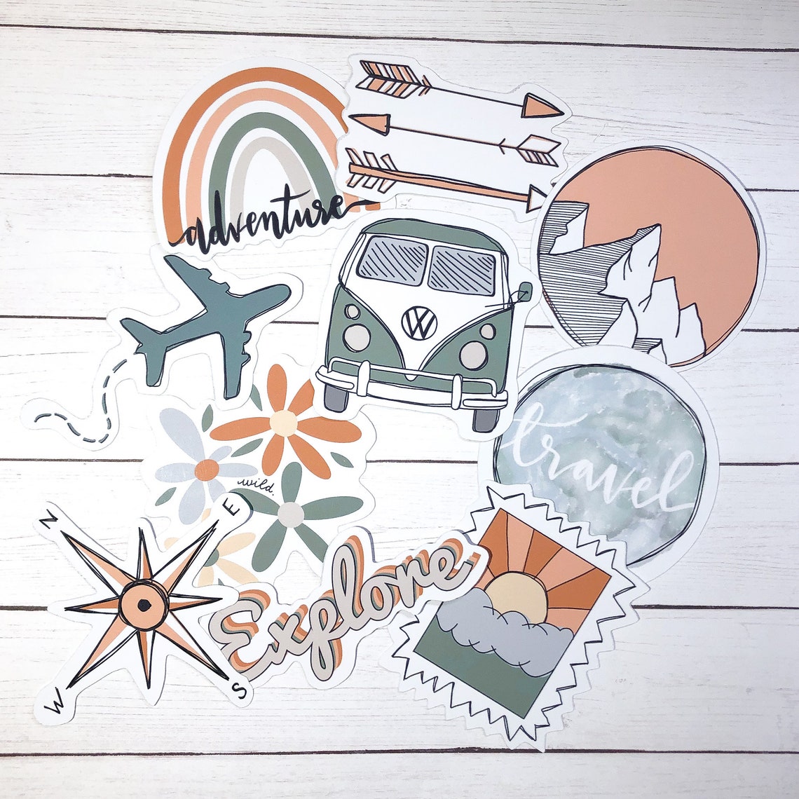 Travel Themed Sticker Pack 10 PACK Etsy