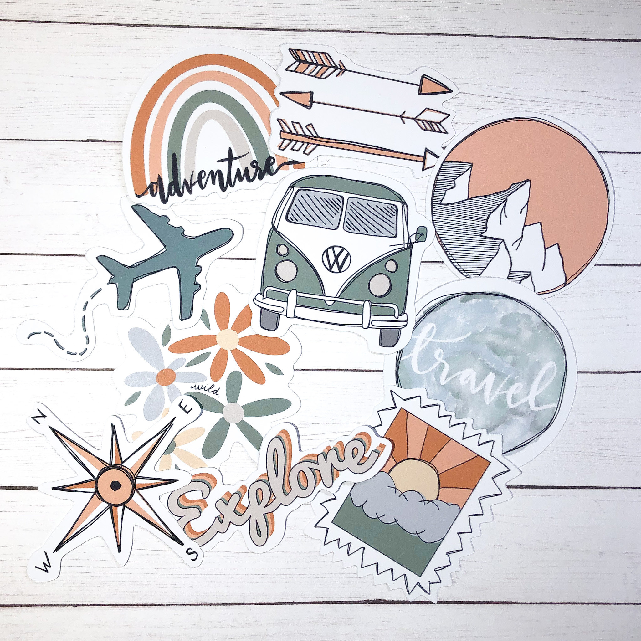 Travel Themed Sticker Pack 10 PACK Etsy