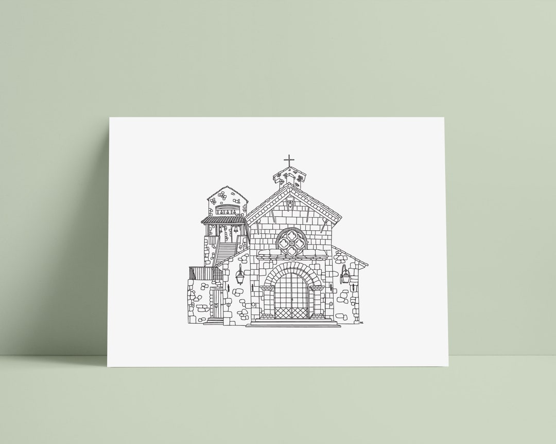 Custom Wedding Venue Illustration Digital or Print | Anniversary Gift ...