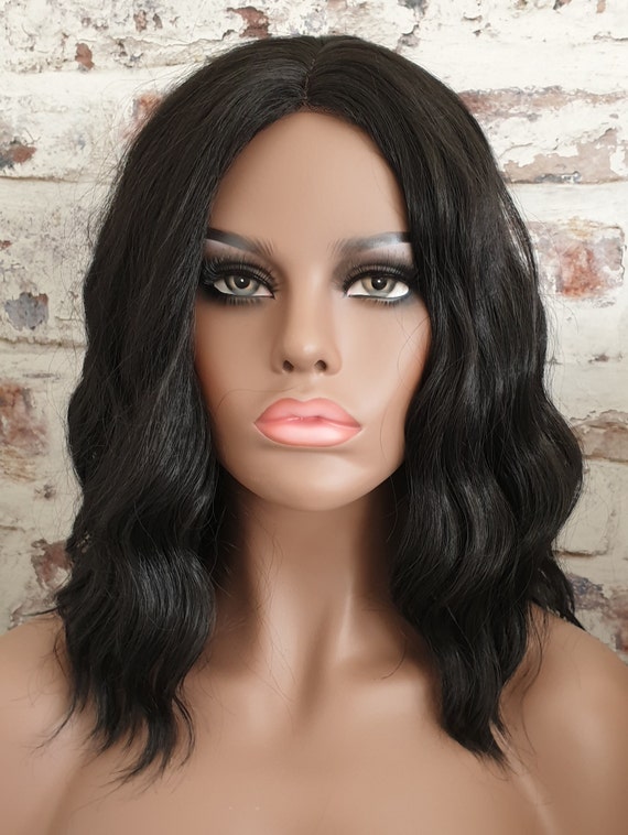 Black Beach Waves Lacefront Wig Coverupbyselorm - Malaysian Virgin Hair Beach Wavy Wig With  main image 2