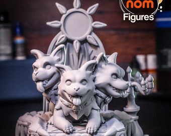 Chibi Cerberus | Video Game Fanart | Diorama Figure | Garage Kit | Paintable Statue