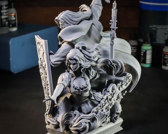Castlevania Symphony Of The Night | Alucard x Maria | Figurine | Diorama | Miniature | Statue |  Garage Kit | Video Game Decor