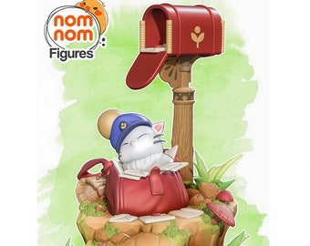 Chibi Mail Moogle | Final Fantasy Fanart | Diorama Kit | 3D Printed Resin Figurine | Garage Kit | Miniature