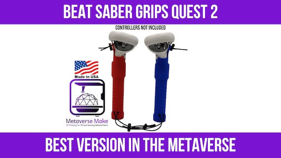 Beat Saber Style Controller Grips For Oculus Quest Quest 2 Or Etsy