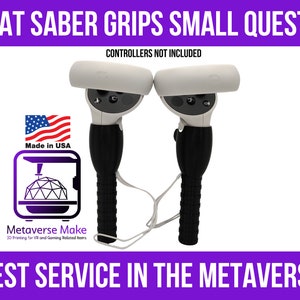 Beat Saber Style Controller Grips V2 For Quest 2 (Small Version)