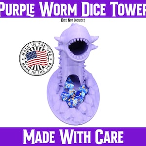 Purple Worm Dice Tower - Dungeons and Dragons, MTG and RPG Games