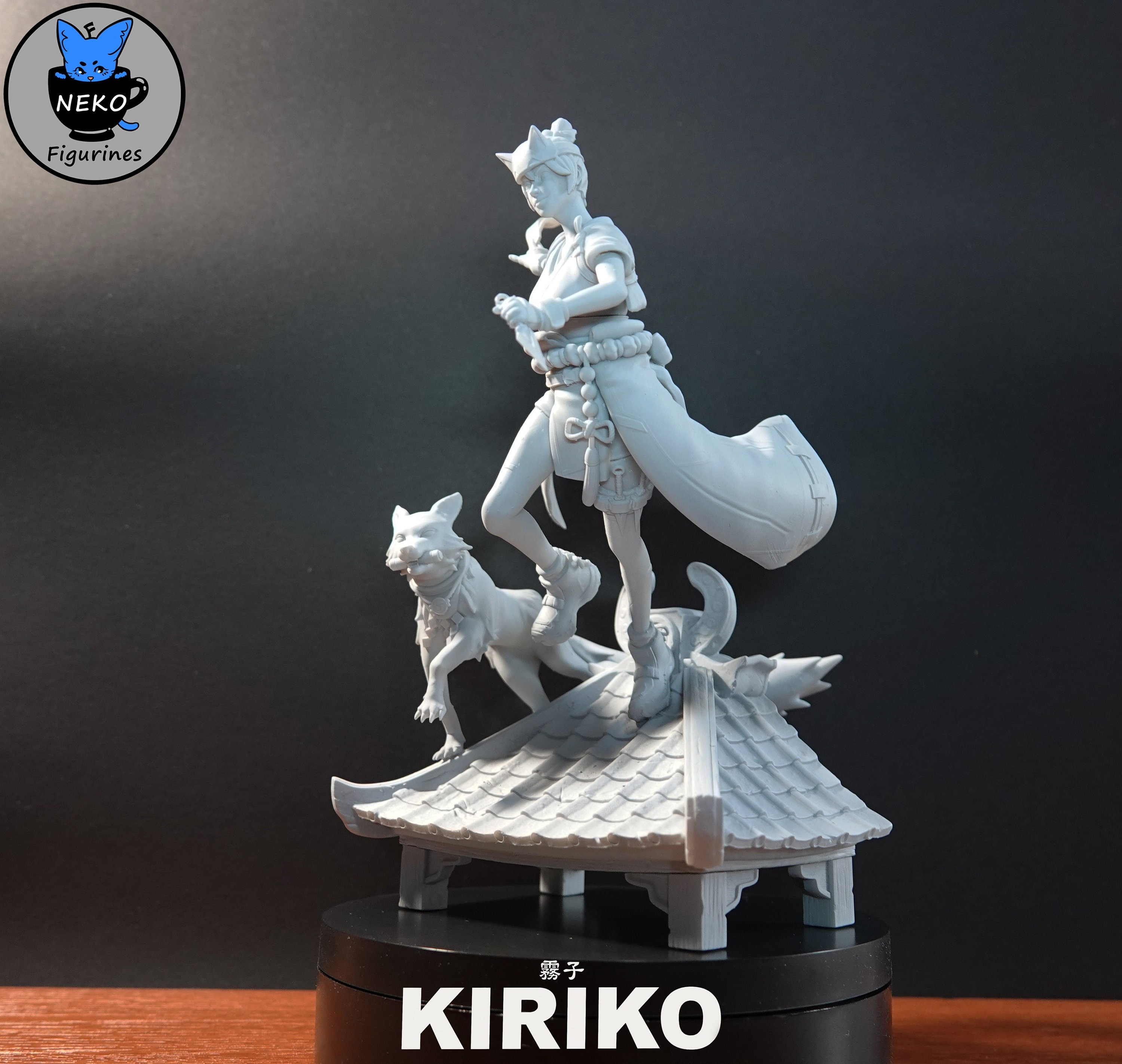 Kiriko & Kitsune Spirit Figurine – Overwatch-inspired Resin Garage