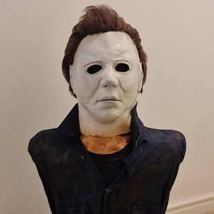 1:1 Michael Myers lebensgroße Büste (TOTS Maske) aus &#39;Halloween 1978&#39; - Überholt/ neu bemalt - Myers, Freddy, Jason Vorhees