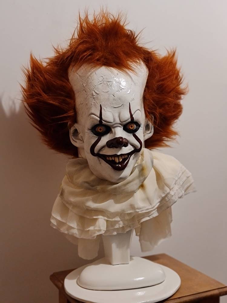 Trick Or Treat Studios Pennywise Maske Deluxe Edition - Stephen King's It 2017, Latex, Mit Haaren, Für Erwachsene