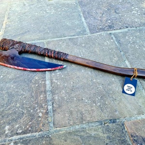 Emile LaRoux / Morgan&#39;s Axe Prop inspired by &#39;Fear The Walking Dead&#39; 1:1 Scale Replica. Lucille, Alpha, Negan (Safe 100% fully Wooden)