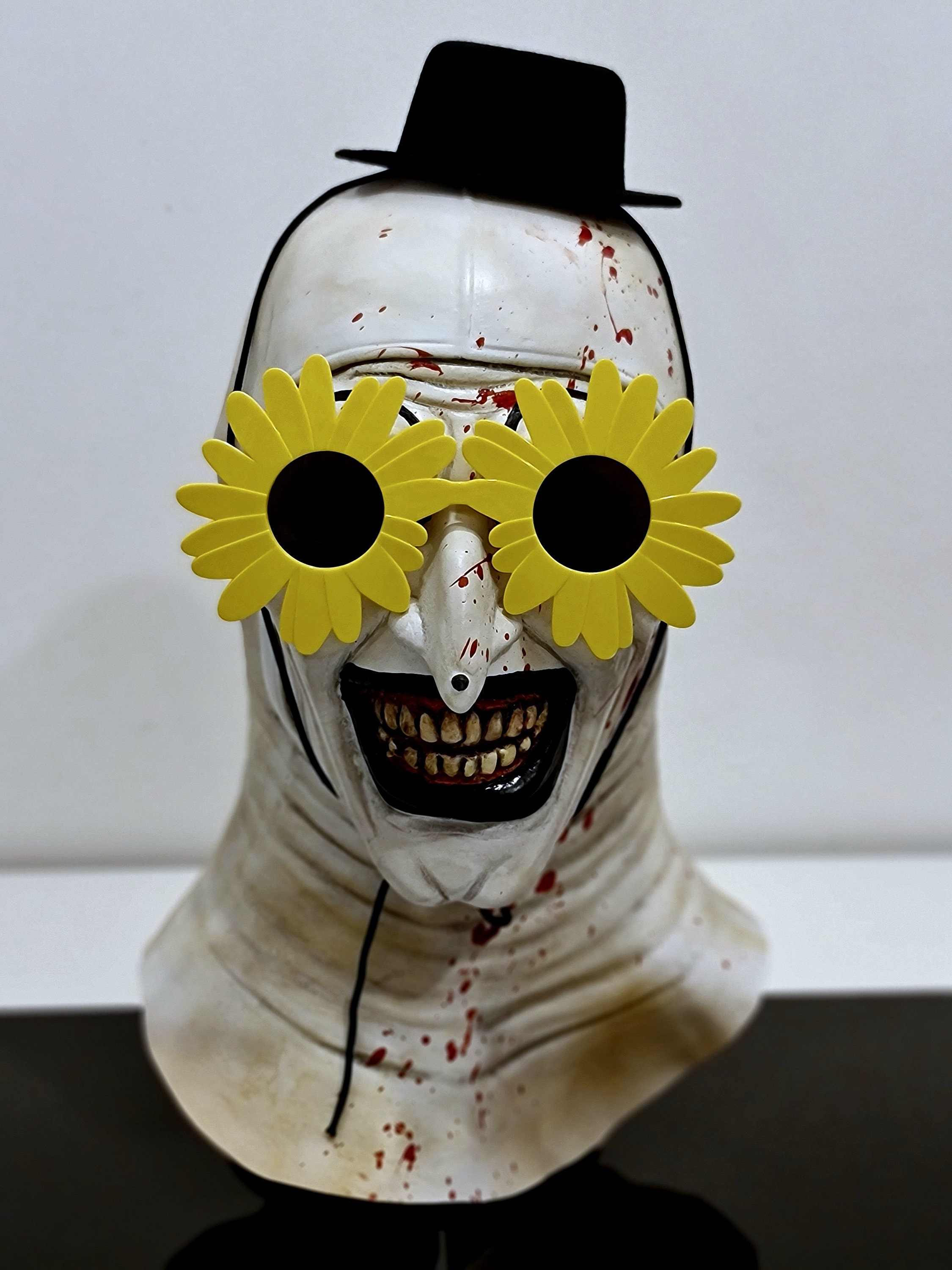 Máscara De Cosplay De Terrorífico Aterrador, Arte De Halloween, Payaso Sangriento, Accorios Suav De Látex, Máscaras De Disfraz De Terrorífico Para Fita Para Adultos - AliExprs