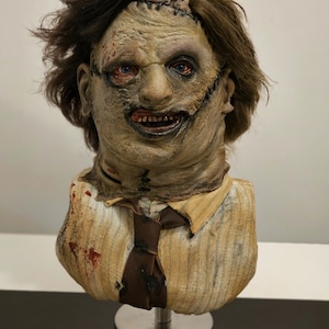 Latex Hand Stitched &#39;Skinface Massacre 2003&#39;  Foam Filled Display Bust - Overhauled/ Repainted - Myers, Freddy,