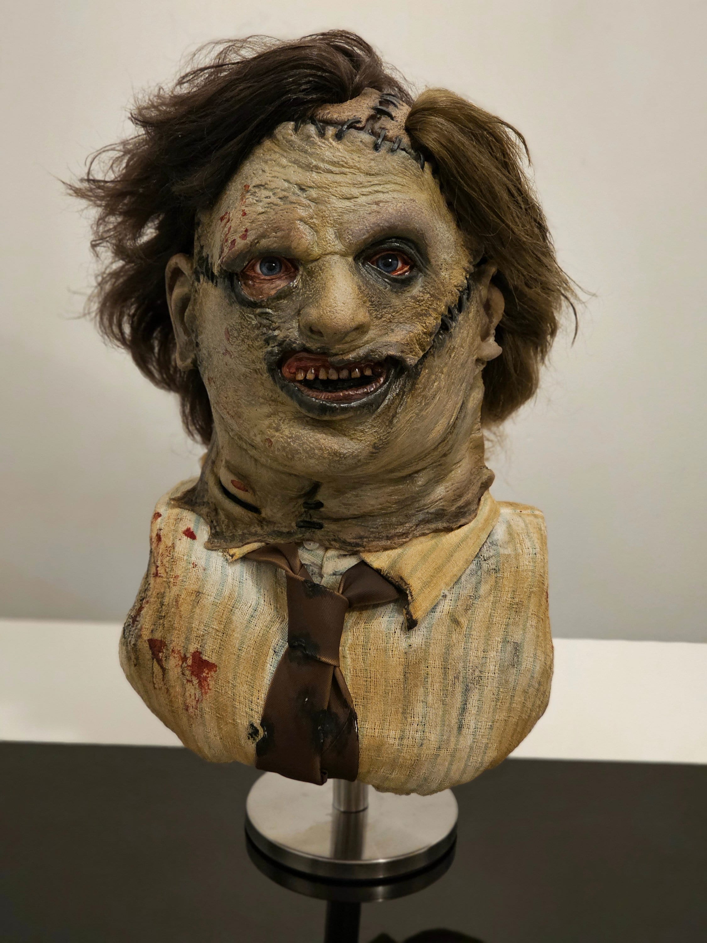 Latex Hand Stitched 'skinface Massacre 2003' Foam Filled Display