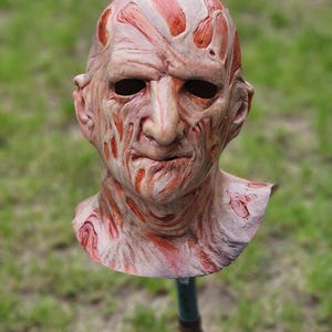 Latex Freddy Krueger Licensed Mask by Trick or Treat Studio from A Nightmare on Elm Street Part 2 - Overhauled/ Repainted - Myers, Freddy,