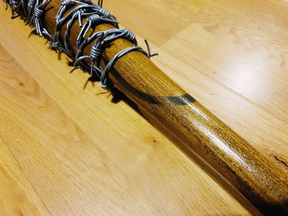Lucille Bat Replica Prop 1:1 Scale Inspired by the Walking Dead Bullet  Edition safe Leather Wire -  Norway