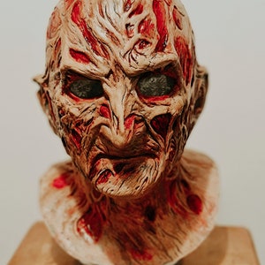 Latex Freddy Krueger Licenced Mask by Trick or Treat Studio from A Nightmare on Elm Street Part 4 - Overhauled/ Repainted
