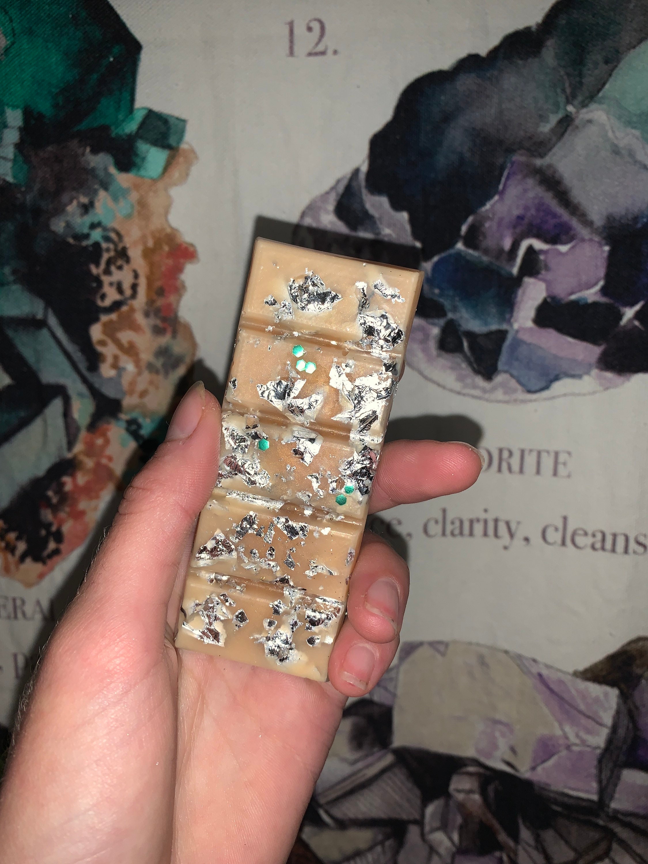 Set of 6 Gold Leaf Luxury Scented Handmade Wax Melts Wax Melts Candles