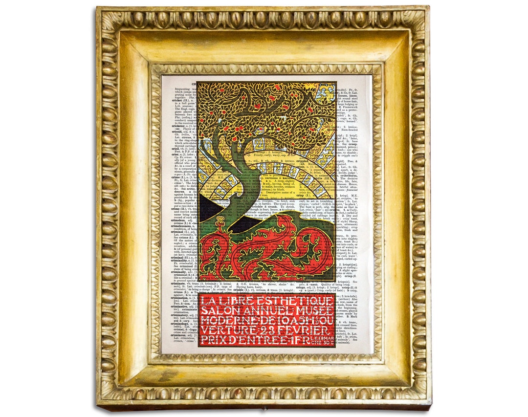 La Libre Esthetique Poster Literary Gift Art Nouveau Real Etsy UK
