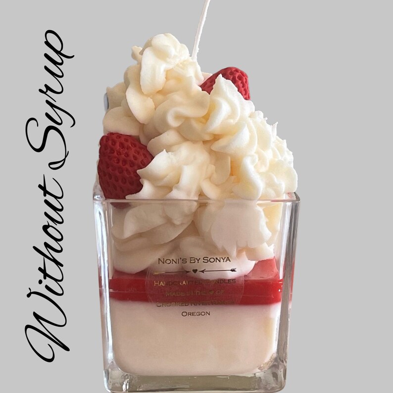 Strawberry Shortcake Realistic Dessert Candle. Strawberries Etsy
