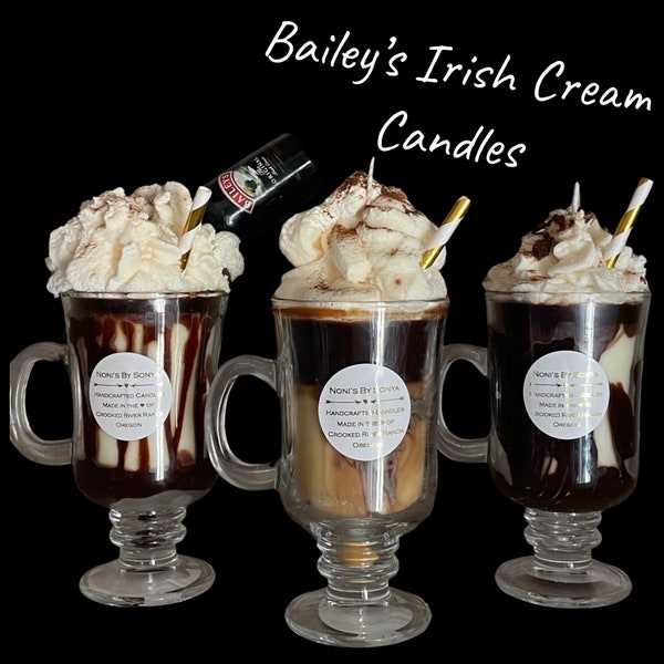 The mixologist Baileys Irish Cream Cocktail Candle. Fake drink Candle, Realistic drink candle, cool candles.