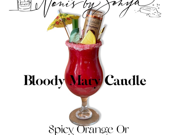 Bloody Mary Cocktail Candle, realistic cocktail food candle, the host, the mixologist Candle decor, candle addiction, cocktail lovers candle