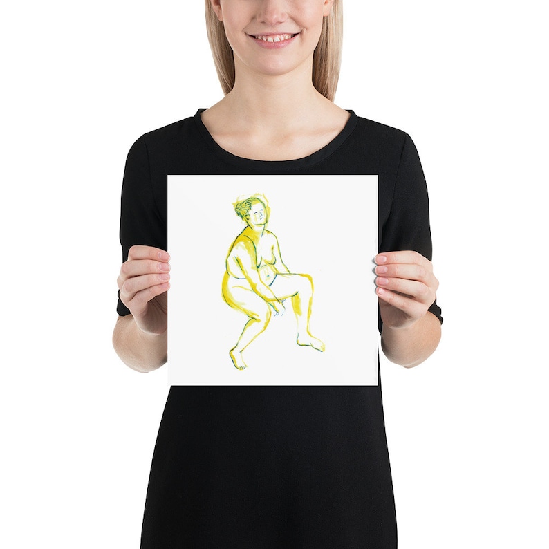 Curvy Nude Woman Illustration Minimalist Nude Art Wall Art With curvy-nude-woman-illustration-minimalist-nude-art-wall-art-with