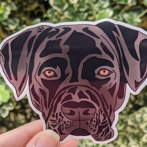 Cane Corso Vinyl Die-Cut Sticker, Mastiff Decal, Italian Mastiffs, Gift for Dog Owner, Pet Stickers, Dog Décor, Corsos, Black Corso Sticker