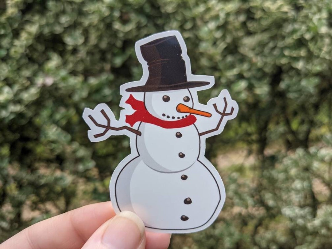 Snowmaker Stickers Winter Snowman Sticker, Cute Snowman Decal, Build a Snowman, Christmas ...