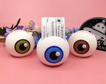 Eyeball Business Card Holder / Appointment Stand / Eye Doctor Office Decor, Optometrist Desk Accessory, Ophthalmologist Vision Care Display