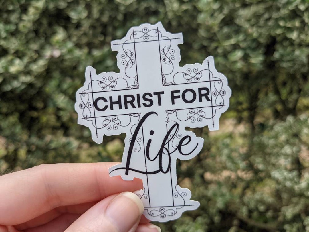 Christ for Life Cross Sticker, Christian Sticker, Christianity