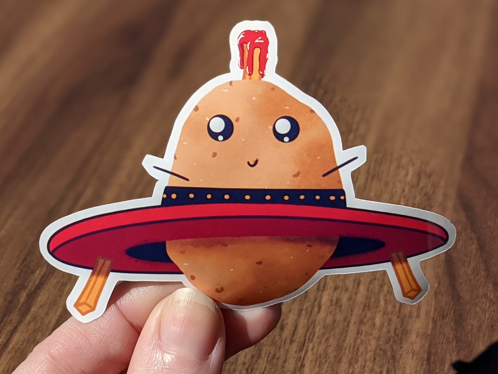 Cute Potato Ship Sticker Funny Potatoes Vinyl Decal Water Etsy