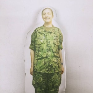 That&#39;s-my-Hero Stuffed Doll Deployment, Army, Navy, Military, Photo Pillow, Face pillow, Comfort, Look-a-Like, Memory,  Marine, Daddy, Mommy