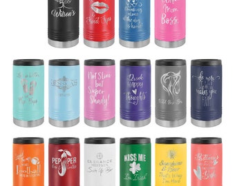 11 white skinny and 11 regular Custom Engraved Skinny Stainless Steel Vacuum Insulated Beverage Holder Can Cooler