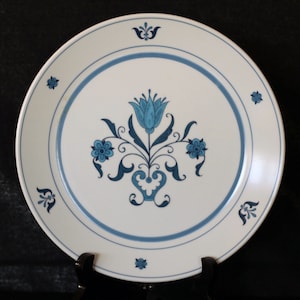 Mid century modern PAIR Noritake Blue Haven salad plates 8 3/8 in - Replacement Blue Haven - Mid century Noritake Blue Haven
