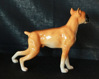 日本製のヴィンテージ陶器製ボクサー犬の置物 - カナダ ボクサー
