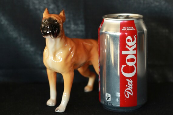 日本製のヴィンテージ陶器製ボクサー犬の置物 - カナダ ボクサー