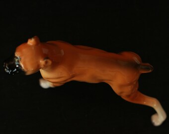日本製のヴィンテージ陶器製ボクサー犬の置物 - カナダ ボクサー