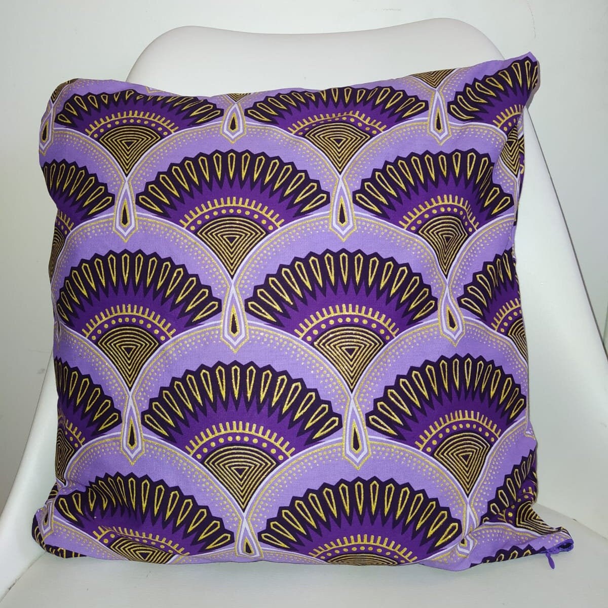 Housse de Coussin - Wax Paon Violet