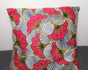 Wax cushion cover - Golden red wedding flower