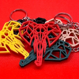 Elephant Keychain - Red