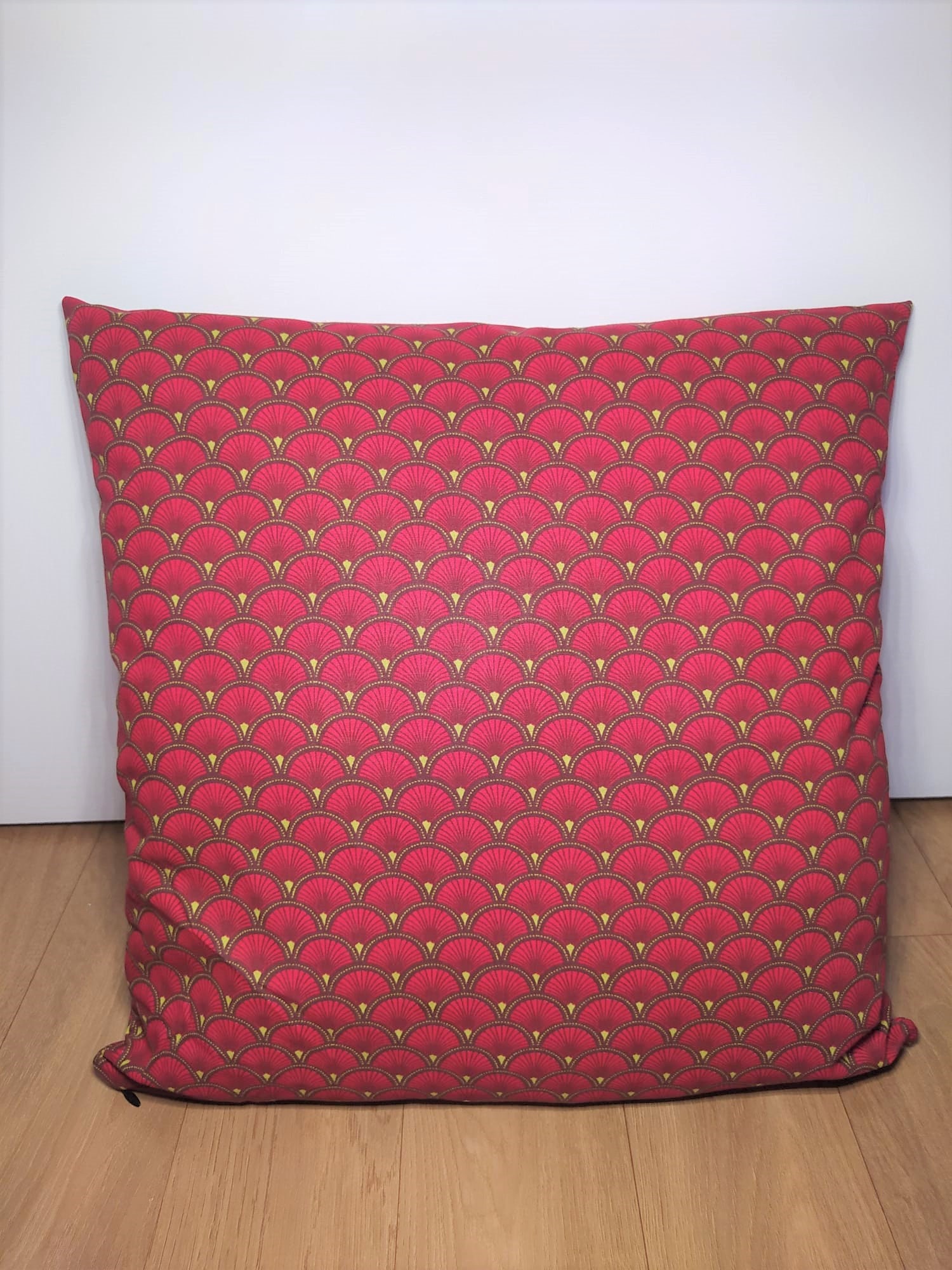 Housse de Coussin - Eventails Rouge