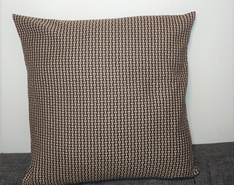 Vintage cushion cover - Brown mesh pattern