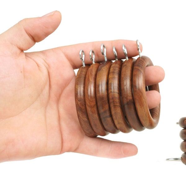 Wooden Curtain Ring | For 1.25 Inch Curtain Rod | Inner Diameter 38mm & Outer Diameter 60mm