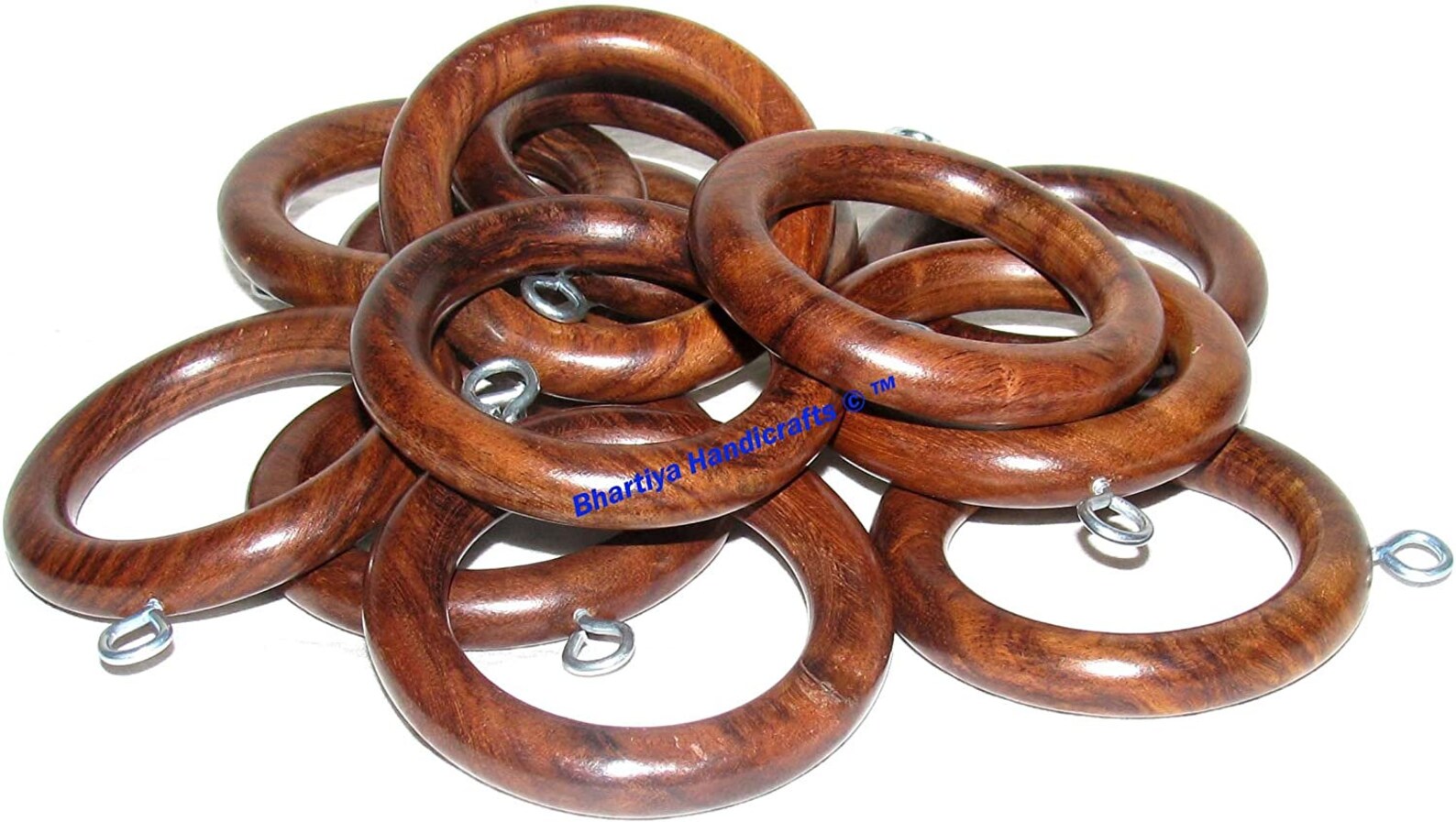 Wooden Curtain Ring For 1.25 Inch Curtain Rod Inner Etsy
