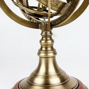 Brass Armillary Sphere Astrolabe Nautical Marine Tabletop Globe Armillary Sphere Globe Spherical 8 Inch Height imagem 10